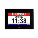 Darrahopens Home & Garden > Decor GOMINIMO Day Date Calendar Clock Dementia Clock Digital Alarm Clock with Large LCD Screen (Black) GO-DDC-101-JSC