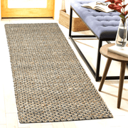 darrahopens Home & Garden > Decor Hand Braided Jute Runner with Green Textured Weave 50 x 120 cm