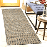 darrahopens Home & Garden > Decor Hand Braided Jute Runner with Green Textured Weave 50 x 120 cm
