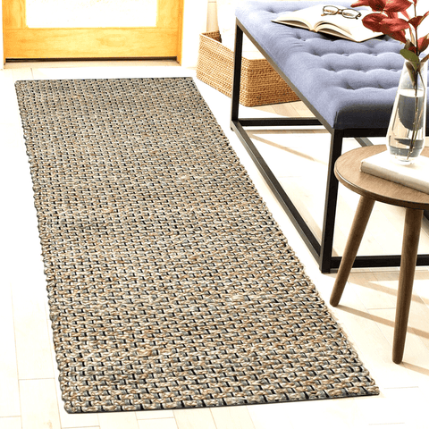 darrahopens Home & Garden > Decor Hand Braided Jute Runner with Green Textured Weave 50 x 120 cm
