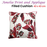 Darrahopens Home & Garden > Decor IDC Homewares Amelia Applique Pink Filled Cushion 43 x 43 cm