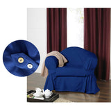 Darrahopens Home & Garden > Decor IDC Homewares Cotton Sofa Cover Navy (also known as Pacific Blue) 1 Seater 54 x 245 cm