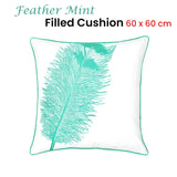 Darrahopens Home & Garden > Decor J.Elliot Home Feather Mint Filled Cushion 60 x 60 cm