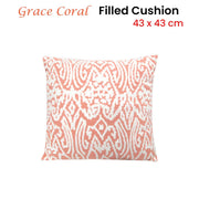 Darrahopens Home & Garden > Decor J.Elliot Home Grace Coral Applique Filled Cushion 43 x 43 cm