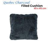 Darrahopens Home & Garden > Decor J.Elliot Home Quebec Charcoal Quality Long Pile Faux Fur Filled Cushion 45 x 45 cm
