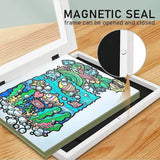 Darrahopens Home & Garden > Decor Kids Art Wood Frame Children Art Projects Display Hold 150 Pictures