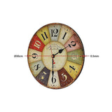 darrahopens Home & Garden > Decor Large Colourful Wall Clock Kitchen  Office Retro Timepiece