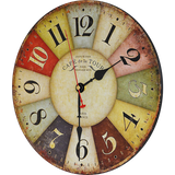 darrahopens Home & Garden > Decor Large Colourful Wall Clock Kitchen  Office Retro Timepiece