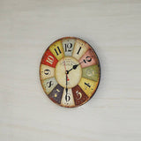darrahopens Home & Garden > Decor Large Colourful Wall Clock Kitchen  Office Retro Timepiece