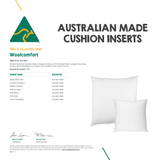 Darrahopens Home & Garden > Decor Luxor Twin Pack 40x40cm Aus Made Hotel Cushion Inserts Premium Memory Resistant Filling