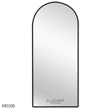 Darrahopens Home & Garden > Decor Metal Arch Mirror 75cm x 175cm - Black
