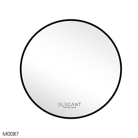 Darrahopens Home & Garden > Decor Metal Round Mirror 100cm - Black