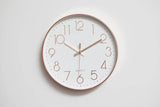 darrahopens Home & Garden > Decor Modern Wall Clock Silent Non-Ticking Quartz Battery Operated Rose Gold
