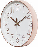 darrahopens Home & Garden > Decor Modern Wall Clock Silent Non-Ticking Quartz Battery Operated Rose Gold