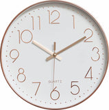 darrahopens Home & Garden > Decor Modern Wall Clock Silent Non-Ticking Quartz Battery Operated Rose Gold