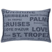 Darrahopens Home & Garden > Decor Pack of 2 Denim Sunshine Wording Cushion Cover Cruises, Caribbean, Love etc