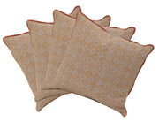 Darrahopens Home & Garden > Decor Pack of 4 Azuk Orange & Grey Cushion Covers 50cm x 50cm