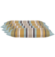 Darrahopens Home & Garden > Decor Pack of 4 Corban Aqua Rectangle 35x70cm Striped Multicoloured Cushion Cover Nautical