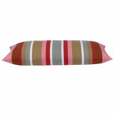 Darrahopens Home & Garden > Decor Pack of 4 Corban Rose Pink Based Striped Cushion Cover Multicoloured Rectangle 35x70cm