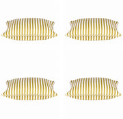 Darrahopens Home & Garden > Decor Pack of 4 Dandi Mustard Yellow & White Striped Square Cushion Covers 40x40cm
