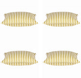 Darrahopens Home & Garden > Decor Pack of 4 Dandi Mustard Yellow & White Striped Square Cushion Covers 40x40cm