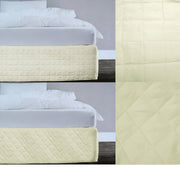 Darrahopens Home & Garden > Decor Random Pattern Quilted Valance Cream Queen