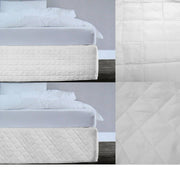 Darrahopens Home & Garden > Decor Random Pattern Quilted Valance White Queen