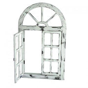 darrahopens Home & Garden > Decor Rustic White Scarlett Window Mirror