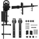 darrahopens Home & Garden > DIY 1.8m Sliding Barn Door Hardware Heavy Duty Sturdy Kit