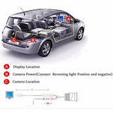 Darrahopens Home & Garden > DIY 120 Degrees Camera Mirror Car Rear View Reverse Night Vision Parking System Kit