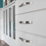 Darrahopens Home & Garden > DIY 128mm Brushed Silver Furniture Kitchen Bathroom Cabinet Handles Drawer Bar Handle Pull Knob