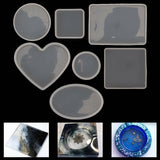 Darrahopens Home & Garden > DIY 18pcs Coaster Cup Mat Mold Round Silicone Mould Kit for Craft?DIY Epoxy Resin