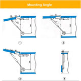 Darrahopens Home & Garden > DIY 2 Pcs 100N Cabinet Door Hydraulic Hinge Metal Head Lift Support Soft Close & Buffer Telescopic