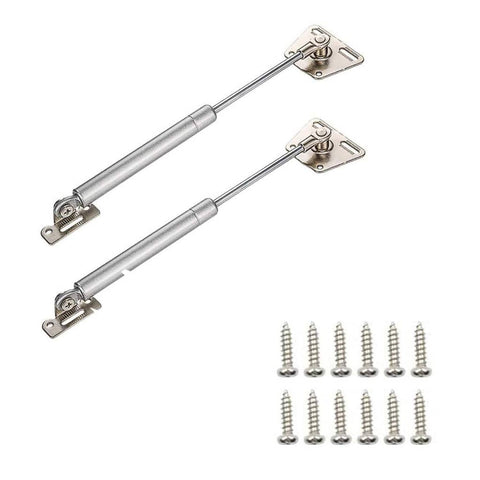 Darrahopens Home & Garden > DIY 2 Pcs 100N Cabinet Door Hydraulic Hinge Metal Head Lift Support Soft Close & Buffer Telescopic