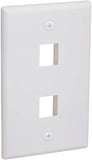 Darrahopens Home & Garden > DIY 2 Port QuickPort outlet Wall Plate face plate, two Gang White