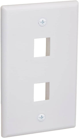 Darrahopens Home & Garden > DIY 2 Port QuickPort outlet Wall Plate face plate, two Gang White