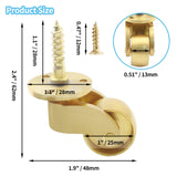 Darrahopens Home & Garden > DIY 25mm Castor Brass Caster Wheel Swivel Vintage Chairs Cabinet Bed Furniture Wheels Brass