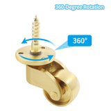 Darrahopens Home & Garden > DIY 25mm Castor Brass Caster Wheel Swivel Vintage Chairs Cabinet Bed Furniture Wheels Brass