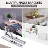 Darrahopens Home & Garden > DIY 2PCS 12inch Steel Wall Mounted Folding Triangle Angle Shelf Support Bracket Rack