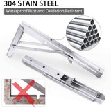 Darrahopens Home & Garden > DIY 2PCS 12inch Steel Wall Mounted Folding Triangle Angle Shelf Support Bracket Rack