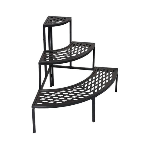 Darrahopens Home & Garden > DIY 3 Tier Metal Plant Stand Corner Quarter Round Flower Pot Planter Display Rack