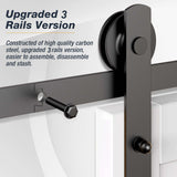 Darrahopens Home & Garden > DIY 3m Heavy Duty Sliding Barn Single Door Hardware Kit Damper Track Rail Roller System