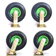 Darrahopens Home & Garden > DIY 4x 10 Inch Swivel Castor Caster Pneumatic Tyres Wheels Trolley Cart Wheelbarrow