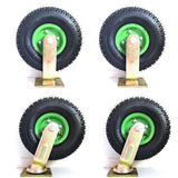 Darrahopens Home & Garden > DIY 4x 10 Inch Swivel Castor Caster Pneumatic Tyres Wheels Trolley Cart Wheelbarrow
