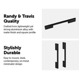 darrahopens Home & Garden > DIY 5 x 128mm Kitchen Handle Cabinet Cupboard Door Drawer Handles square Black furniture pulls