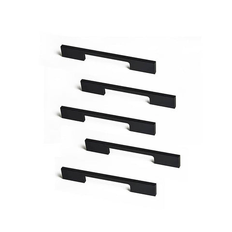 darrahopens Home & Garden > DIY 5 x 128mm Kitchen Handle Cabinet Cupboard Door Drawer Handles square Black furniture pulls
