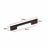 darrahopens Home & Garden > DIY 5 x 96mm Kitchen Handle Cabinet Cupboard Door Drawer Handles square Black furniture pulls