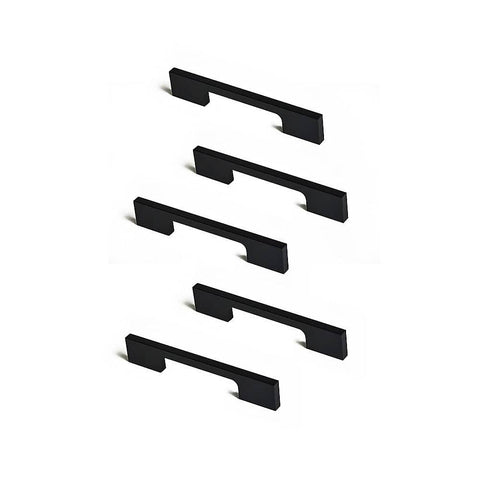 darrahopens Home & Garden > DIY 5 x 96mm Kitchen Handle Cabinet Cupboard Door Drawer Handles square Black furniture pulls