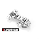 Darrahopens Home & Garden > DIY 8 Pack 304 Stainless Steel Cabinet Hinges 100 Degree Soft Closing half Overlay Door Hinge Nickel Plated Finish