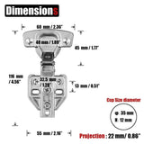 Darrahopens Home & Garden > DIY 8 Pack 304 Stainless Steel Cabinet Hinges 100 Degree Soft Closing half Overlay Door Hinge Nickel Plated Finish